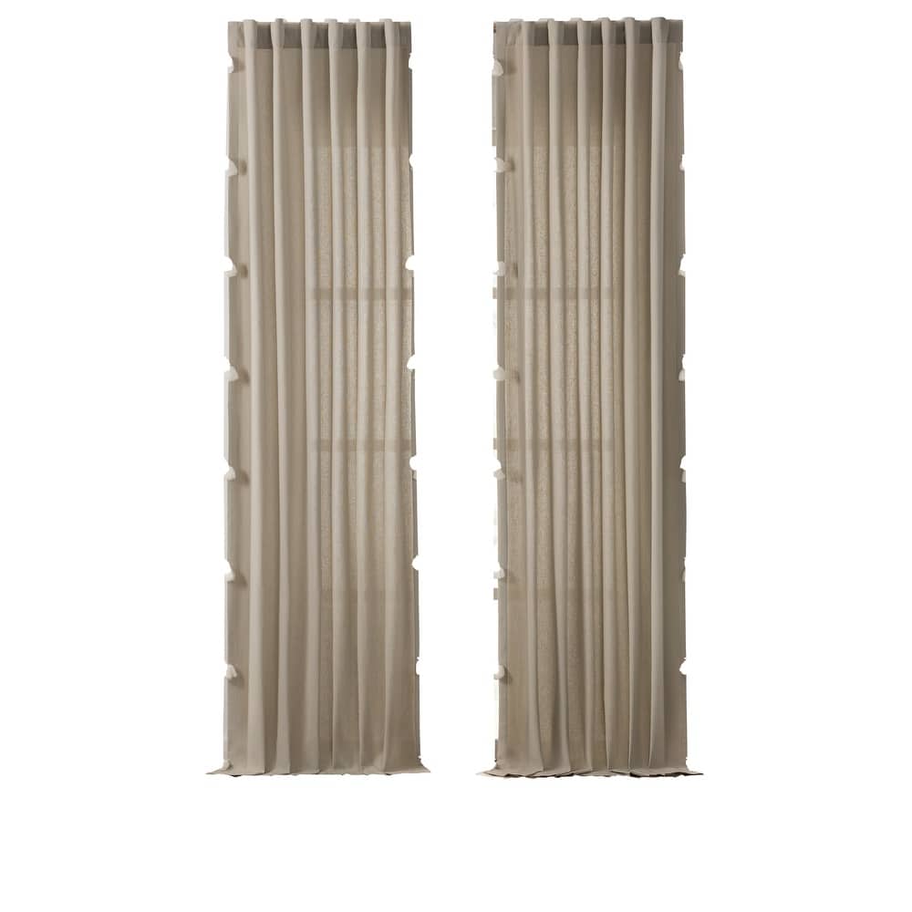 Mercantile Ardmore Light Filtering Rod Pocket Back Tab Window Curtain Panel