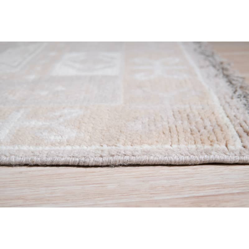 Home Decor EORC Hand-Knotted Wool Khotan Weave Rug, Brown Luxurious & Timeless Area Rug for Adding Warmth and Sophistication