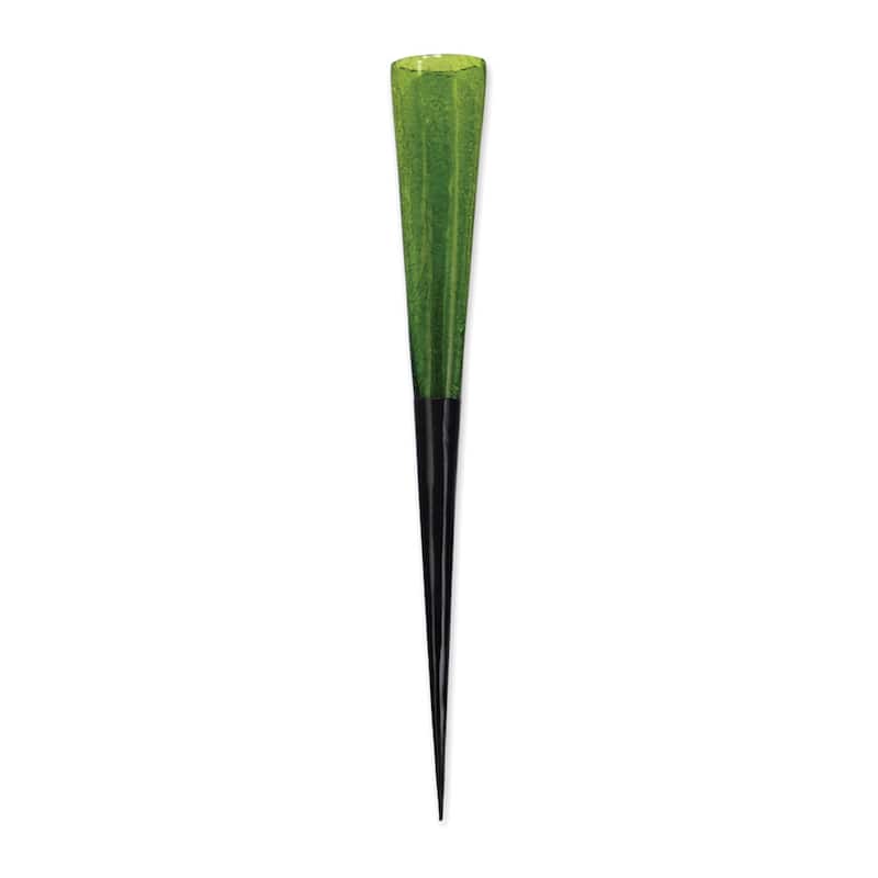 Achla Designs 15.75"H Dark Green and Black Glass/Iron Outdoor Votive Sparkle Candle Holder Cone, Home and Garden Accent Décor
