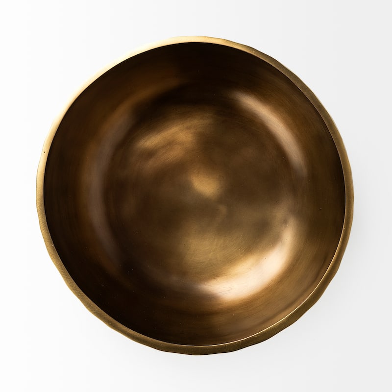 Karmel Gold Hammered Aluminum Bowl