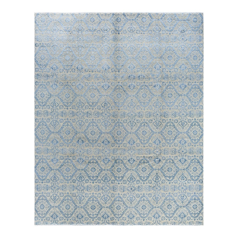 Ikat One-of-a-Kind Hand-Knotted Area Rug - Beige, 8' 2" x 10' 1" - 8' 2" x 10' 1"