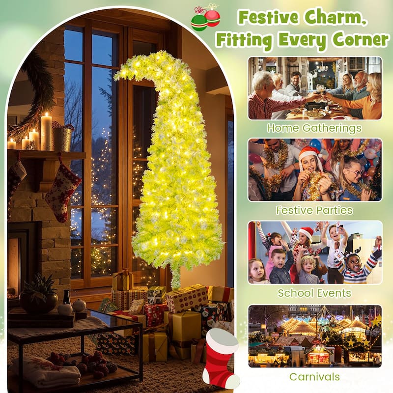 Costway 5/6/7 FT Bendable Christmas Tree with Bendable Top, 290 Branch - See Details