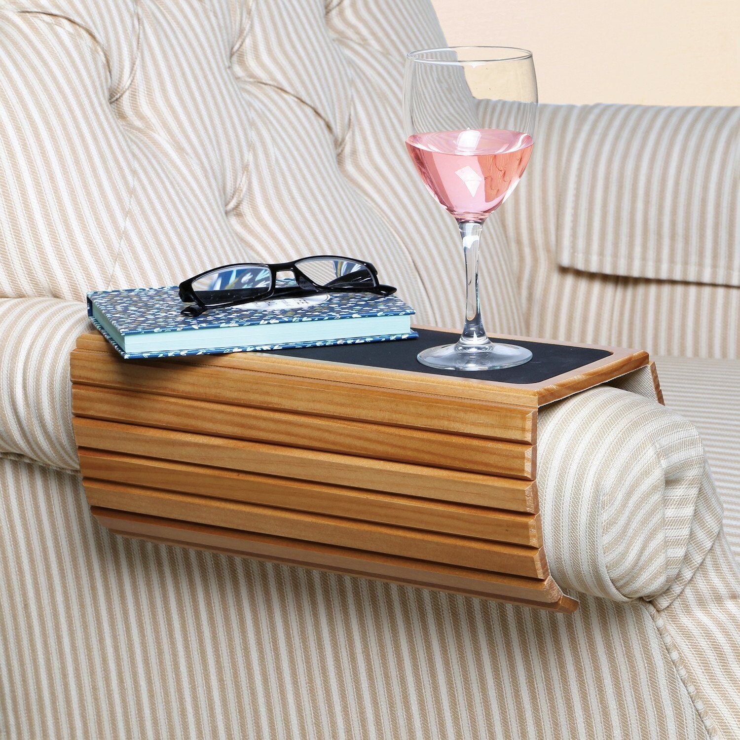 Shop Bw Brands 16 5 Wood Flexi Sofa Arm Chair Table Honey