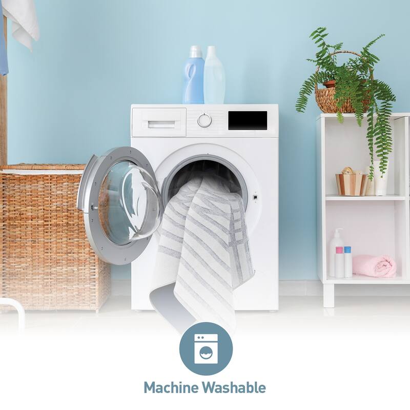 Contemporary Lines Machine Washable Area Rug