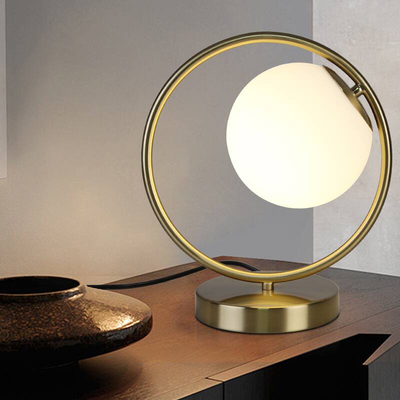 1-Light Gold Table Lamp Desk Lamp Cute Plug in Lamp - 11.8inch