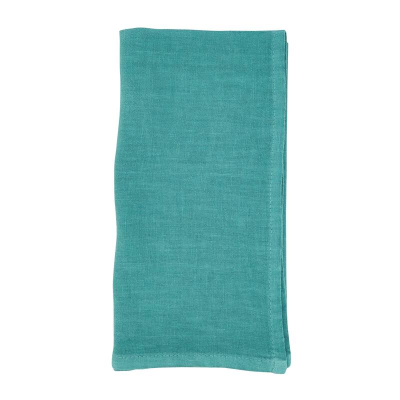 Luxe Linen Table Napkin (Set of 4) - Set of 4 - Sea Green.