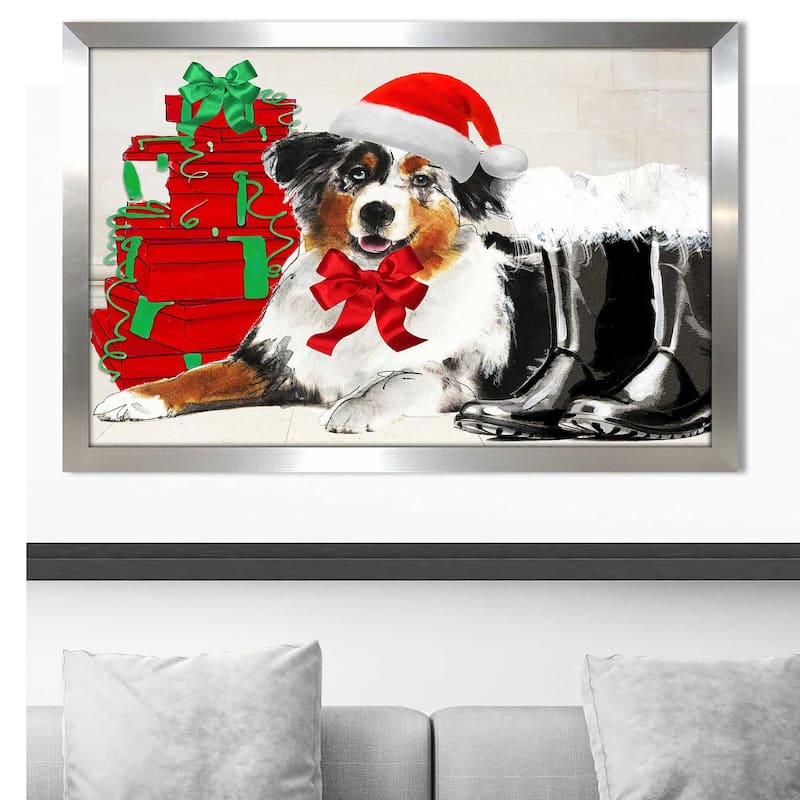 "Christmas Holiday Border Collie" by Jodi Print on Acrylic