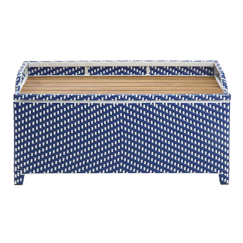 Courtnie Beach Aluminum Outdoor Poolside Storage Bench by Furniture of America