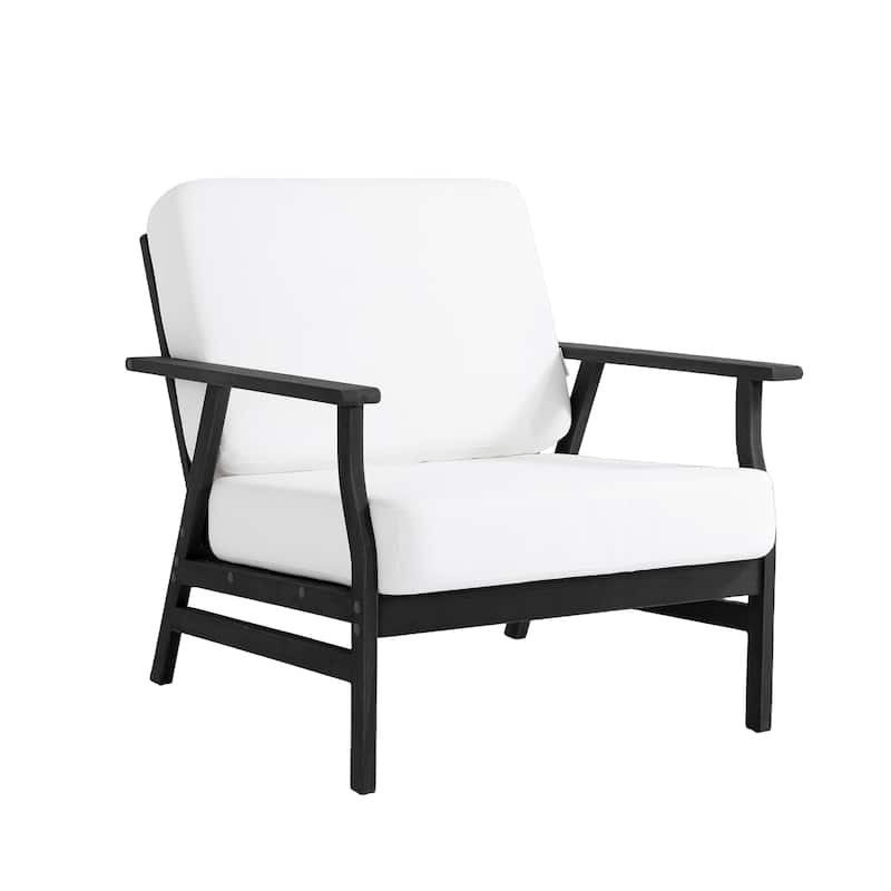 2 Set Outdoor Club Chairs with Cushions Acacia Wood Patio Chairs