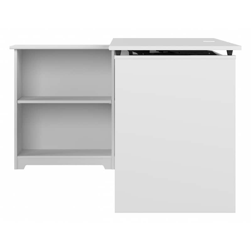 Bush Furniture Cabot 52W Standing Corner Desk with Shelves