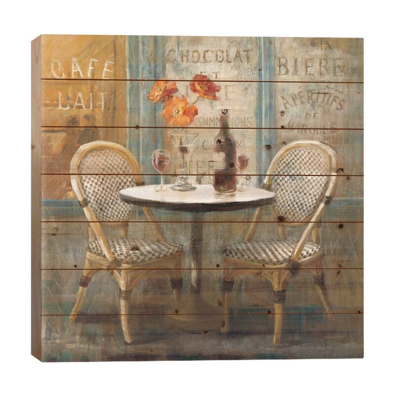 Meet Me at Le Cafe I Print On Wood by Danhui Nai - Multi-Color - 26x26x1.5