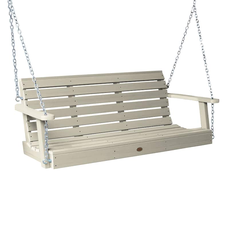 HIGHWOOD Weatherly 5-foot Eco-friendly Synthetic Wood Porch Swing - Whitewash