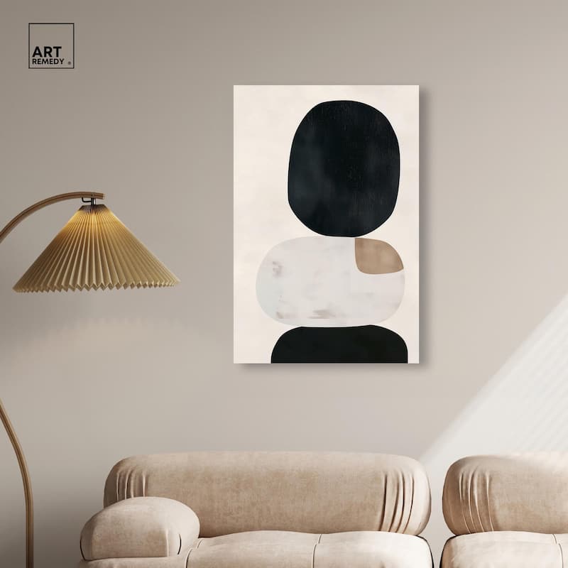 Pebble Pillars II Canvas by Art Remedy, Gallery Wrapped