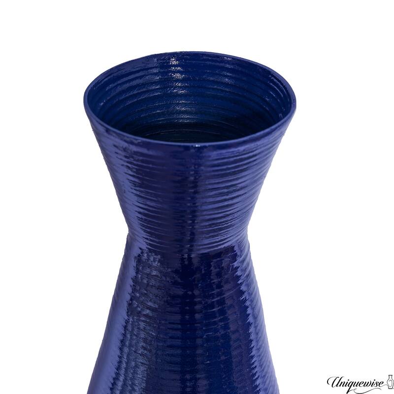 Decorative 24-inch Tall Red Bamboo Floor Vase for Modern Home, Office, Living Room, Bedroom, and Entryway Interior Decor