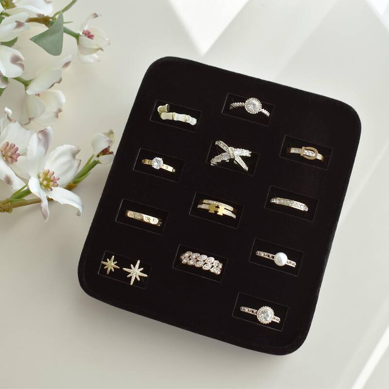 12 Slots Ring Tray Display, Jewelry Organizer - S