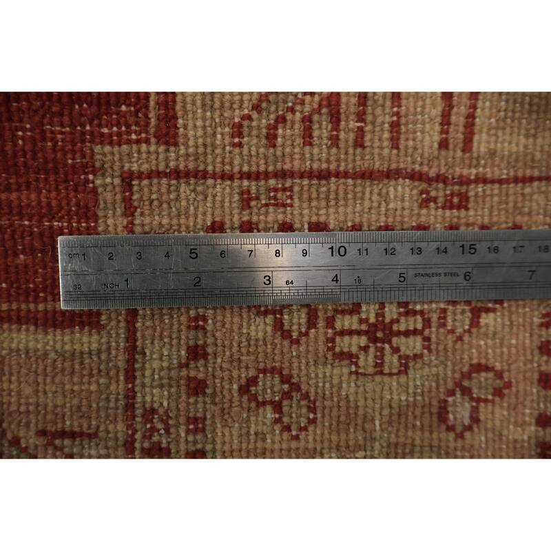 Hand Knotted Oriental 100% Wool Carpet Modern Geometric Oranges & Rust Gabbeh Area Rug - 5' 6'' X 3' 9''