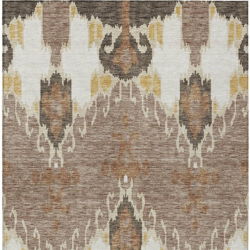 HomeRoots Ikat Transitional Rectangle Outdoor Rug