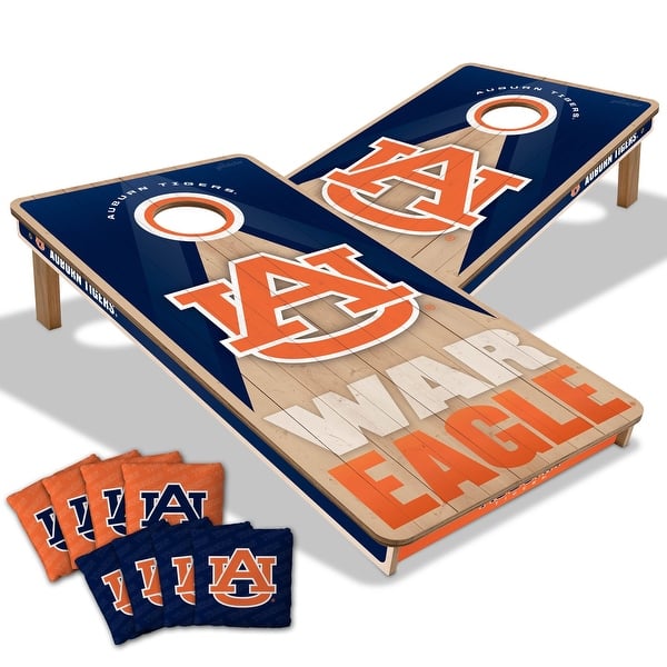 slide 2 of 7, Auburn Tigers NCAA 2x4 Professional Cornhole Board Set Include Carrying Case