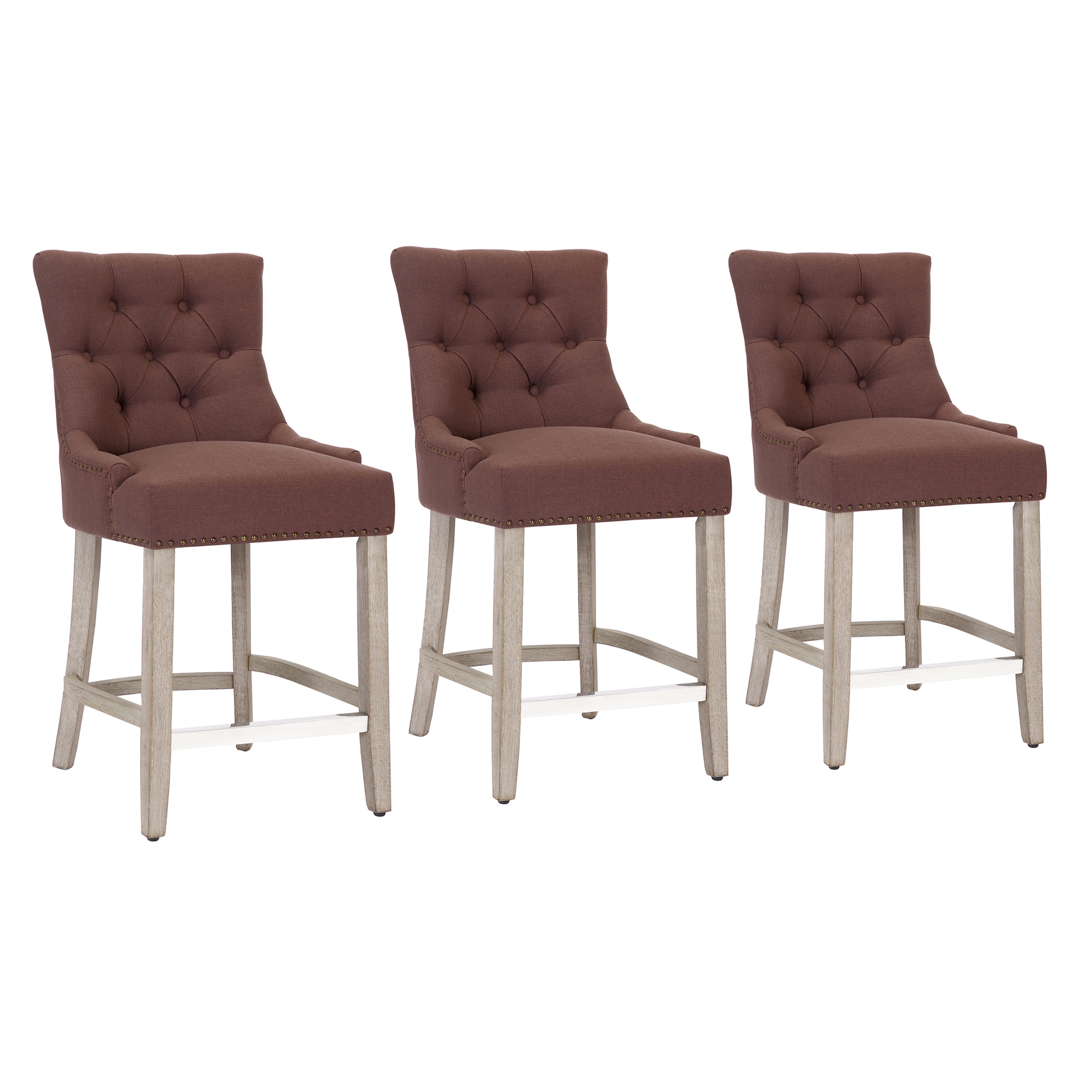 Tufted bar stools clearance set of 3