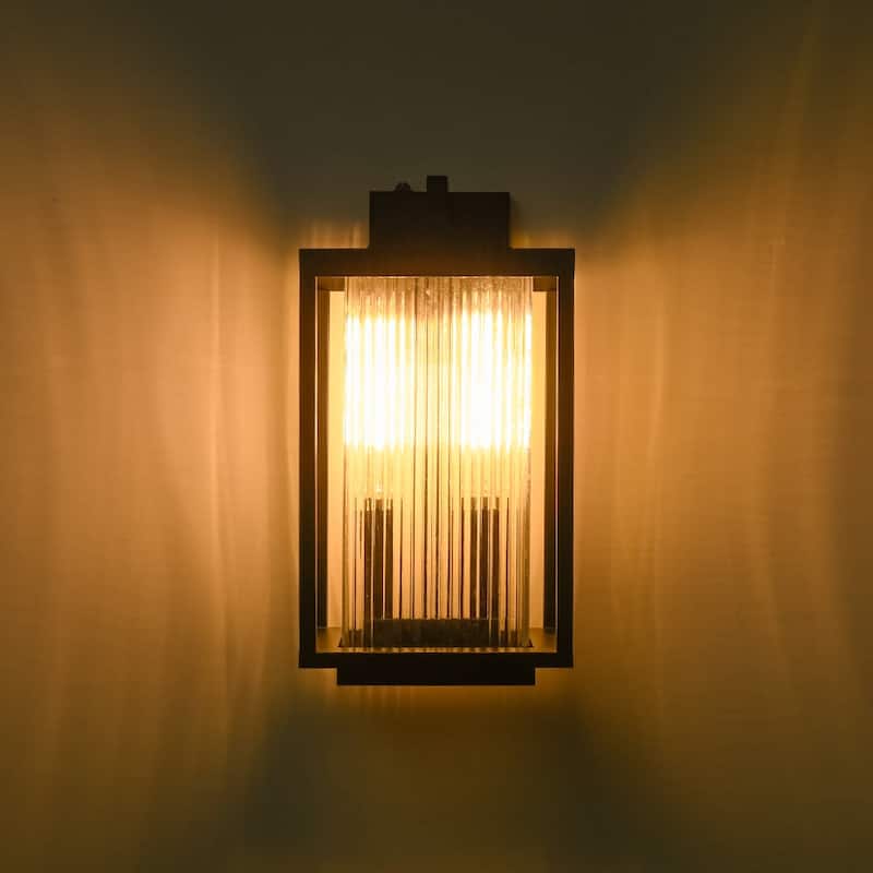 Modern 1-Light Outdoor Lantern Wall Sconce Porch Light