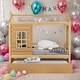 preview thumbnail 13 of 22, Modern Twin Size House Bed Wood Bed With Twin Size Trundle And Solid Construction Natural
