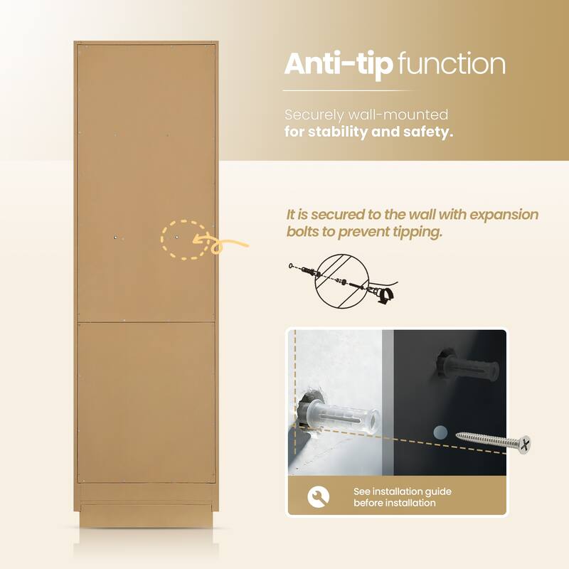 Santarem Solid Wood Bathroom Storage Cabinet