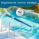 preview thumbnail 2 of 15, EROMMY 55"x32" Pool Handrail,304 Stainless Steel 440lbs Load Capacity Pool Stair Rail With Base Plate,White