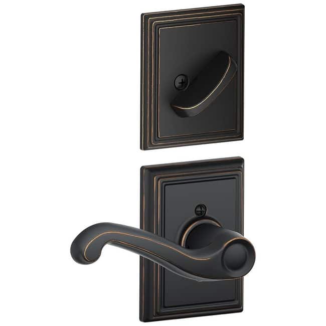 Schlage Flair Right Handed Single Cylinder Interior Pack with - Aged Bronze