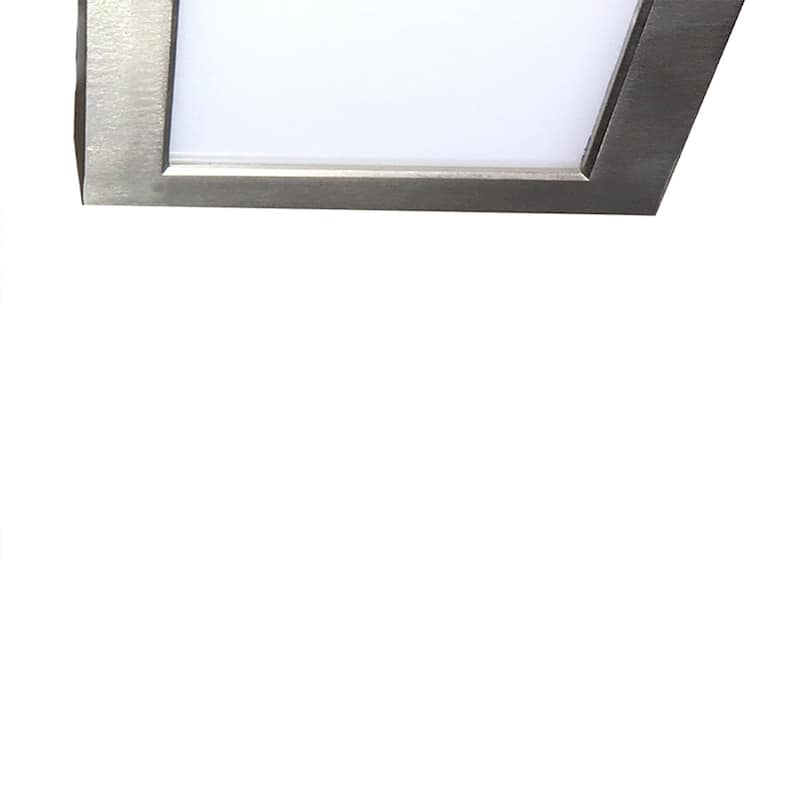1-Light Integrated LED Flush Mount Ceiling light in Brushed Nickel