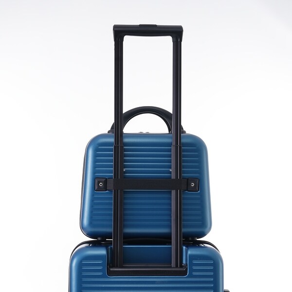 Carry On Suitcases Peacock Blue 20 Inch Front Open Hard Shell