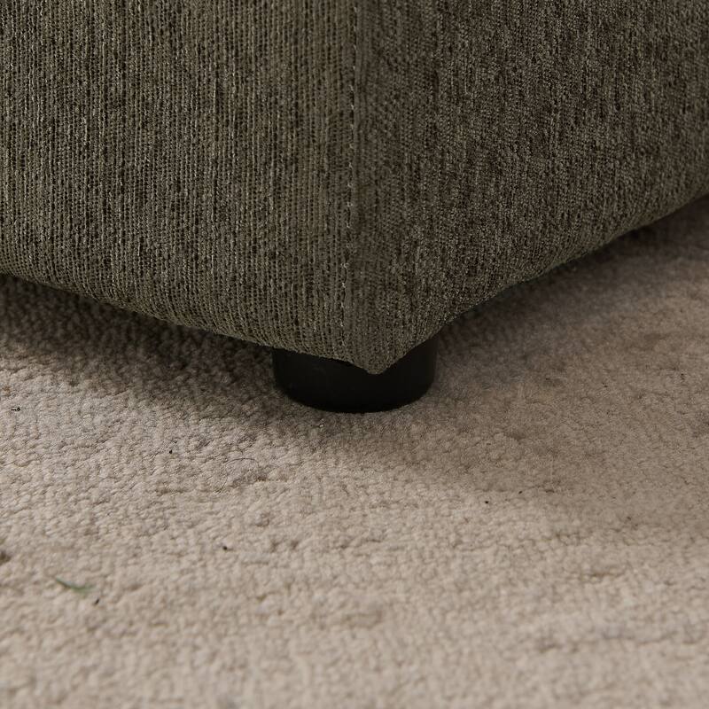 Oversized Pet Sofa, Elegant Modern Linen Fabric Elevated Dog Sofa Bed, Oversized Rectangular Pet Bed with Backrest & Armrest