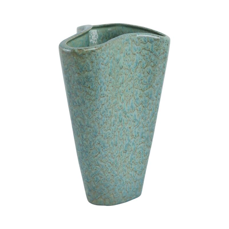 Earthenware Decorative Vase Textured Handmade Elegant Centerpiece