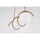 preview thumbnail 9 of 12, Willow 20 Inch Modern Glass Globe Pendant Chandelier 3-Light