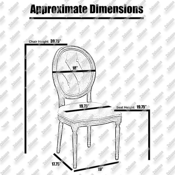 Shop 2xhome Designer Button Oval Back Fabric Plastic Dining Side Chair For Kitchen Elegant Padded Seat Cushion Comfortable Dark Wood Overstock 16682429