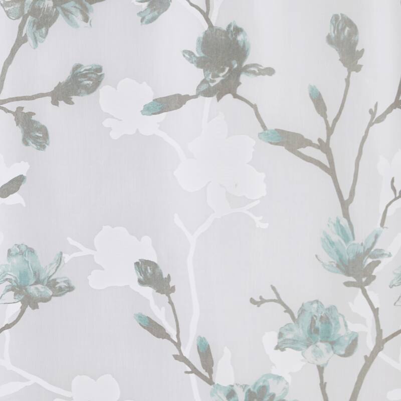 Madison Park Sylvan Floral Printed Burnout Shower Curtain