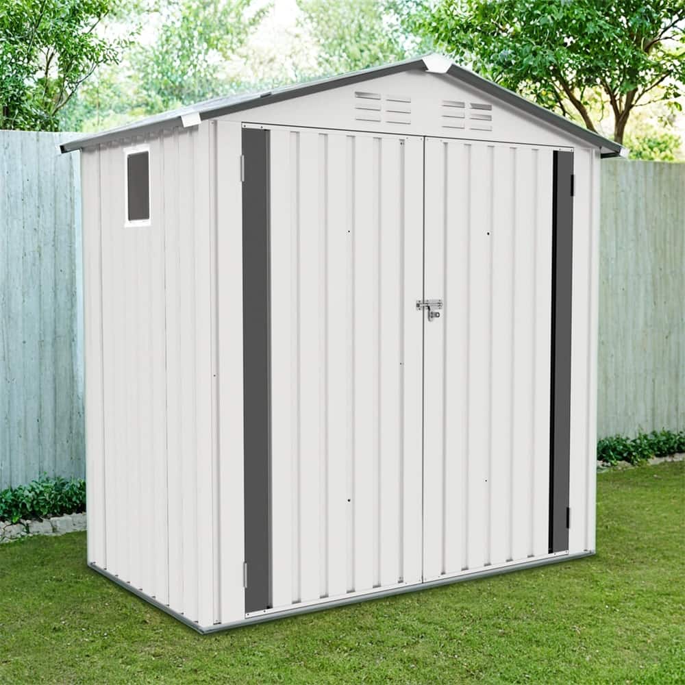 6X3.5FT Metal Storage Shed,Tool Shed with Peaked Roof Waterproof