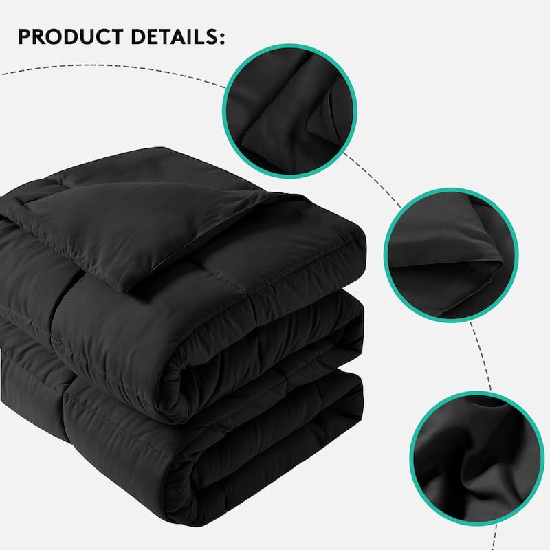 All Season Soft Comforter/Duvet Insert, Quilted and Peach-skin Processes, Machine Washable