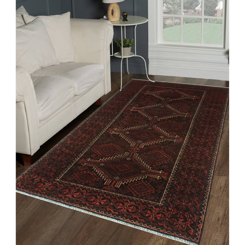 Semi Antique Debbie Rust/Charcoal Rug - 3'11" x 6'10"