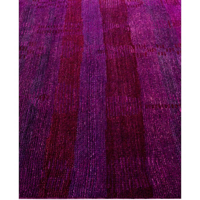 Overdyed One-of-a-Kind Hand-Knotted Area Rug - Purple - 4' 1" x 6' 6"