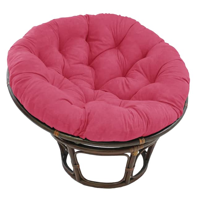 Microsuede Indoor Papasan Cushion (44-inch, 48-inch, or 52-inch) (Cushion Only) - 52 x 52 - Bery Berry