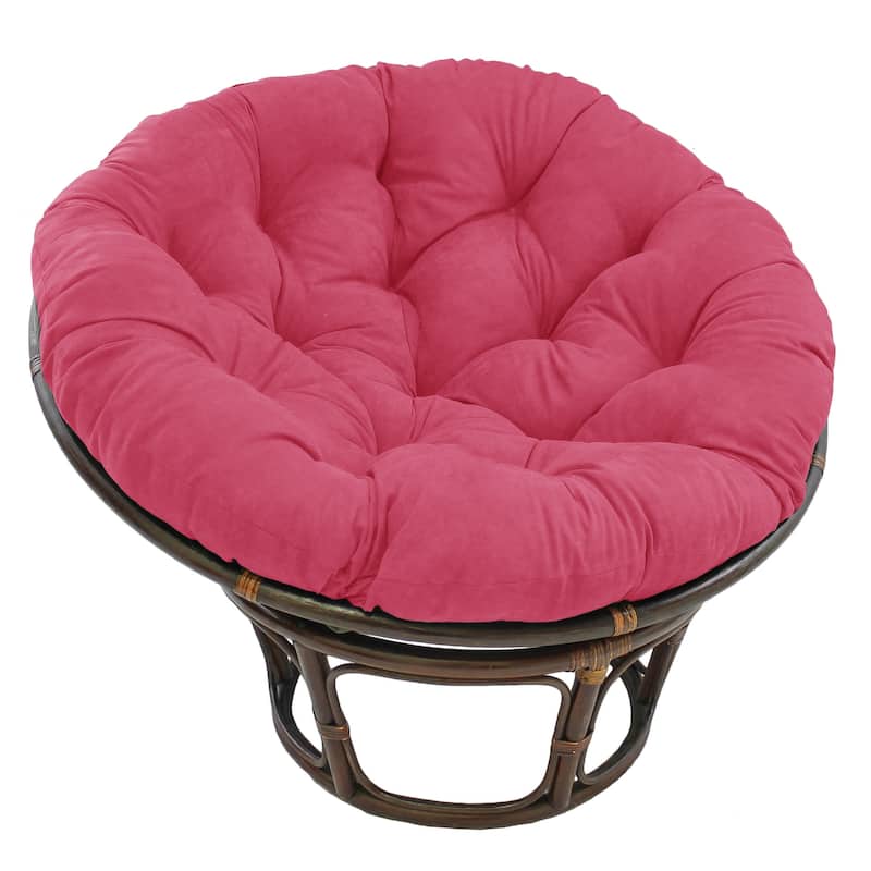 Microsuede Indoor Papasan Cushion (44-inch, 48-inch, or 52-inch) (Cushion Only) - 44 x 44 - Bery Berry