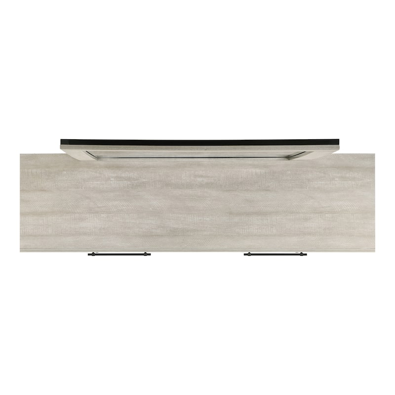Furniture of America Imana Modern 2-Piece Light Grey Wood 6-Drawer Dresser and Mirror Set