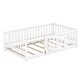 preview thumbnail 39 of 102, Montessori Floor Bed with Fence Guardrail and Removable Door Toddler Floor Wood Bed Frame for Kids Boys Girls Children's Room