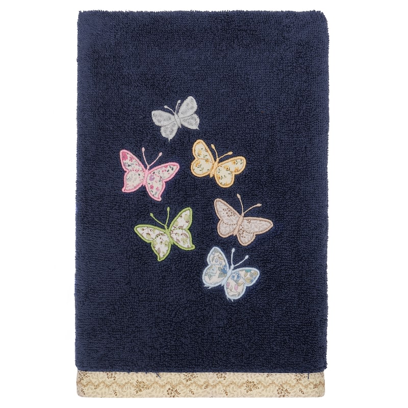 Authentic Hotel and Spa 100% Turkish Cotton Mariposa 3PC Embellished Towel Set