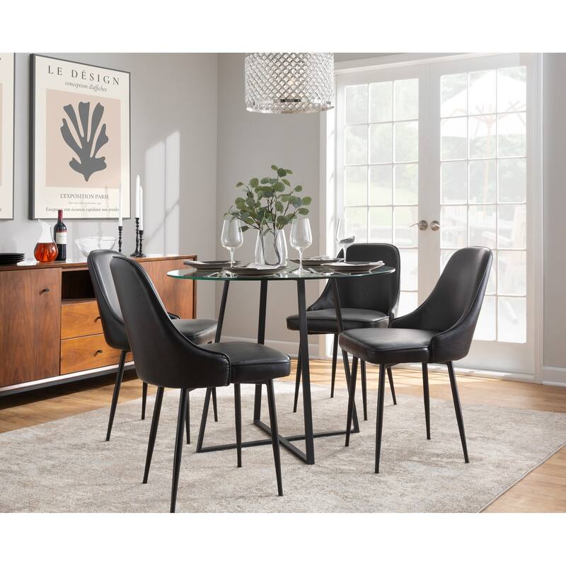 Silver Orchid Naldi Faux Leather Dining Chair - Set of 2