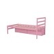 preview thumbnail 10 of 13, Twin Size Wood Platform Bed with Removable Shelves, 2-Storage Drawers, Pink