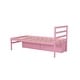 preview thumbnail 10 of 13, Twin Wood Platform Kids Bed with Removable Storage Shelves, 2-Built-In Drawers for Convenience and Space-Saving Design, Pink