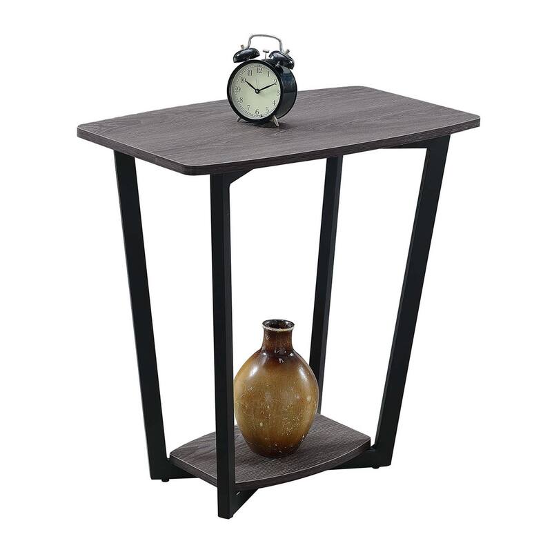 Convenience Concepts Graystone Chairside End Table with Shelf