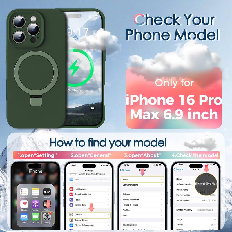 iPhone 16 Pro Max Case, Liquid Silicone,Moisturizing Factor,Extreme Soft Slim Phone Case with Stand Compatible with MagSafe 6.9"