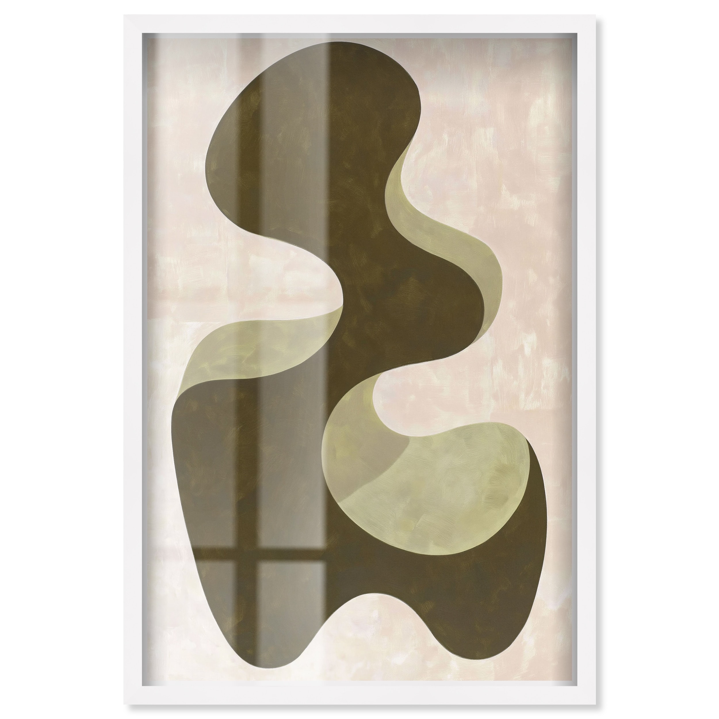 Organic Curvature III Modern Boho Wall Art Shadowbox by Art Remedy